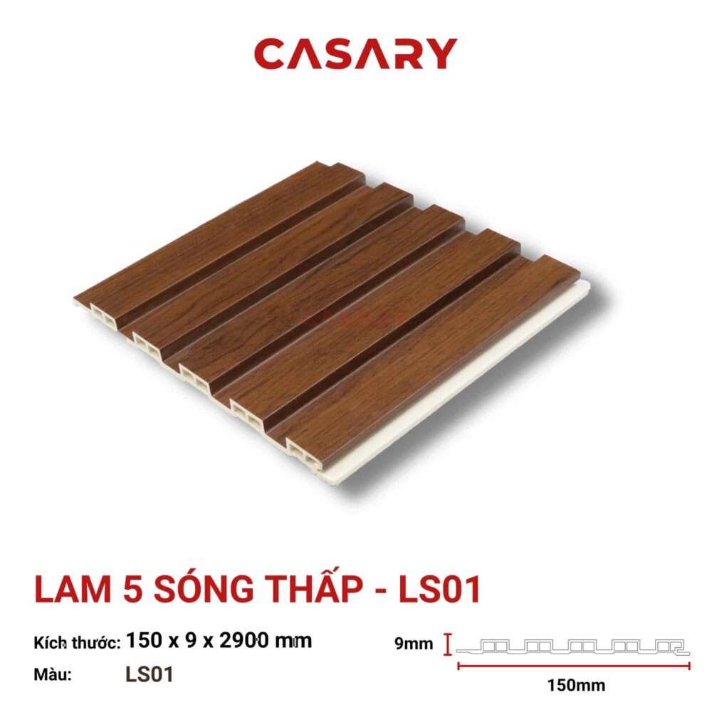 Tấm Ốp Lam 5 Sóng Thấp Casary - LS01