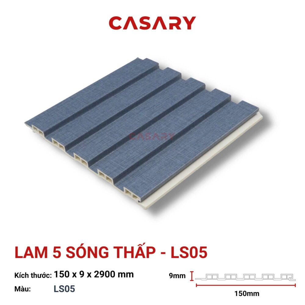 Tấm Ốp Lam 5 Sóng Thấp Casary - LS05